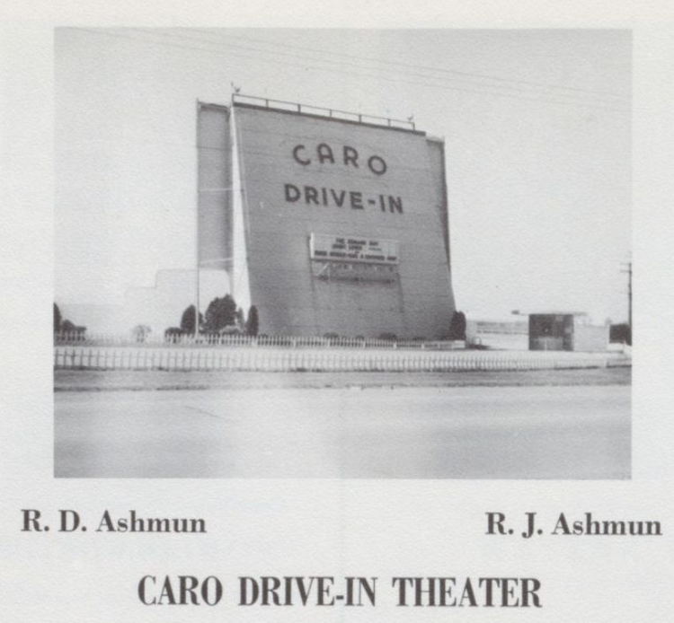 Caro Drive-In Theatre - Old High School Yearbook Ad For Ashmun (newer photo)